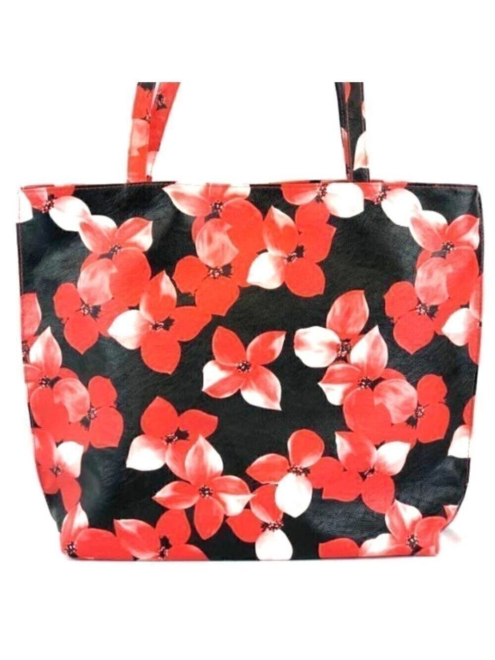 Black and Red Floral Nylon